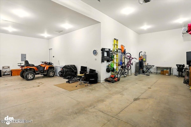 garage featuring electric panel