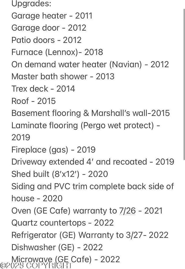 view of a list of properties