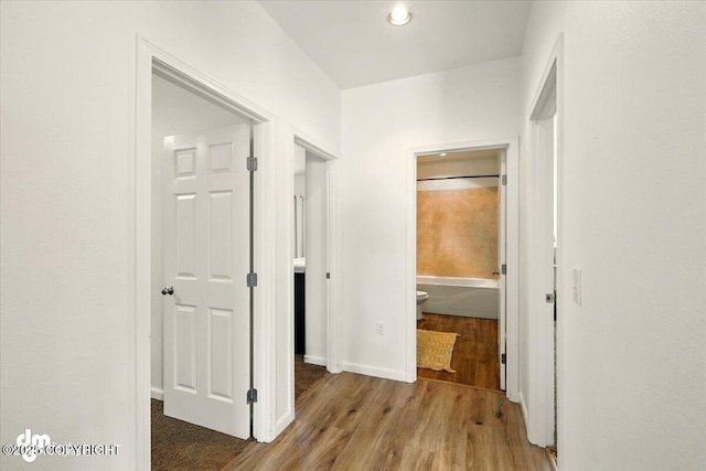6744 Bogle Bluff Dr, Wasilla, AK 99623 - hall with wood finished floors