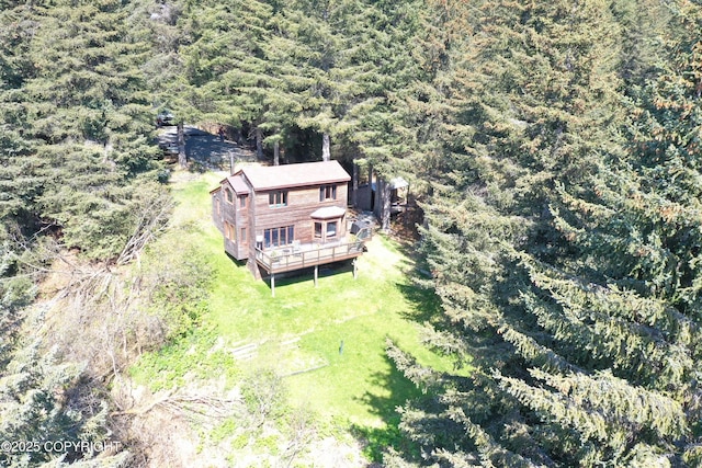 1581 Jade Dr, Homer, AK 99603 - aerial overview of property's location with a heavily wooded area