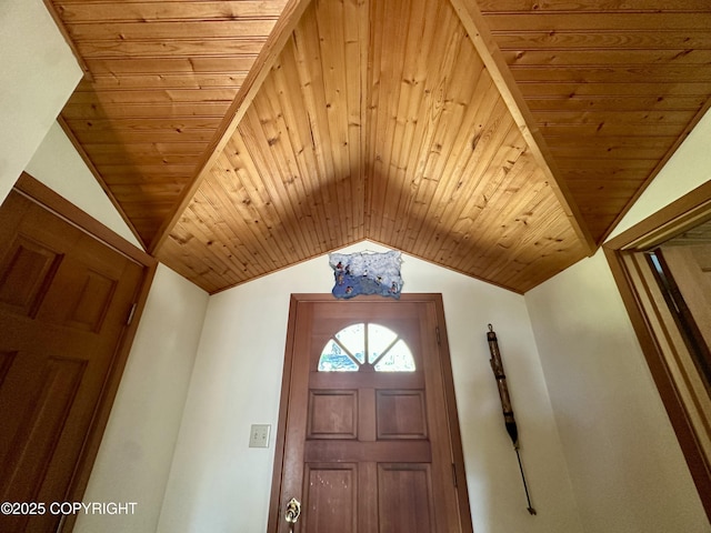 1581 Jade Dr, Homer, AK 99603 - foyer entrance with wooden ceiling and vaulted ceiling