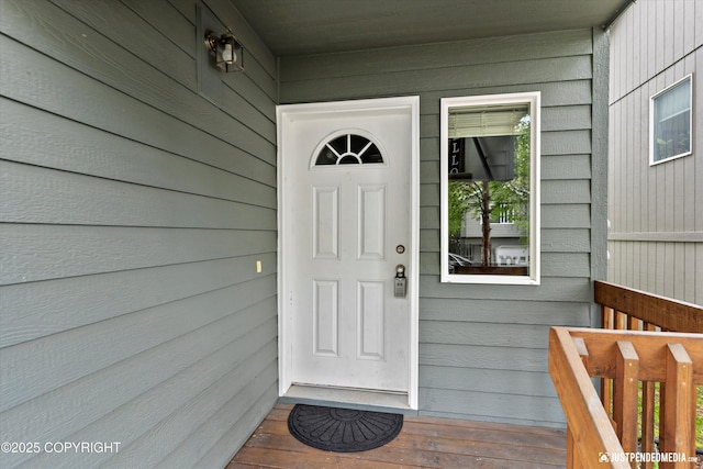 view of doorway to property