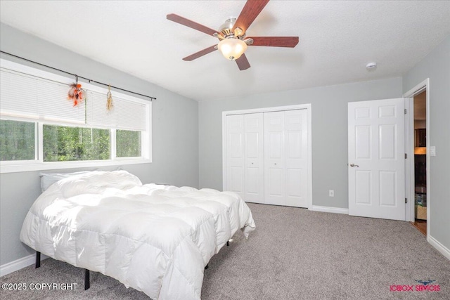 2750 E Whispering Woods Dr, Wasilla, AK 99654 - bedroom featuring carpet, a closet, and baseboards