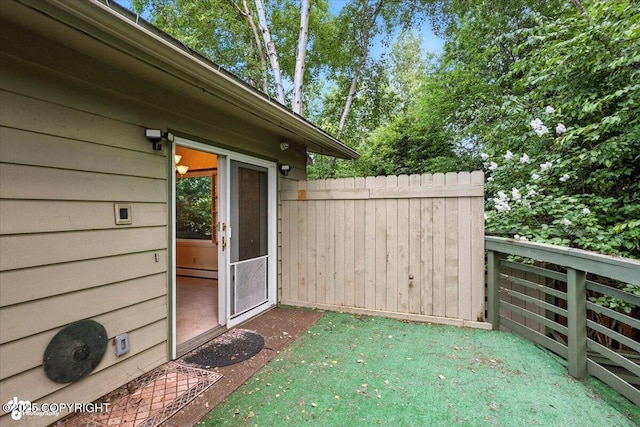3337 Madison Way, Anchorage, AK 99508 - deck with a baseboard radiator