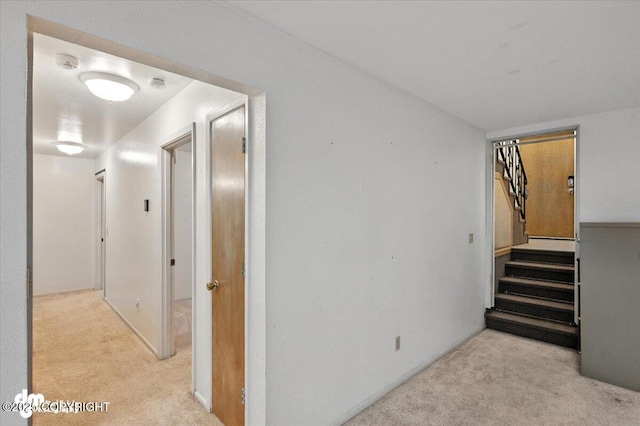 3337 Madison Way, Anchorage, AK 99508 - corridor with carpet and stairway