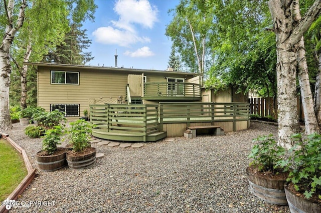 3337 Madison Way, Anchorage, AK 99508 - view of front of property featuring a wooden deck