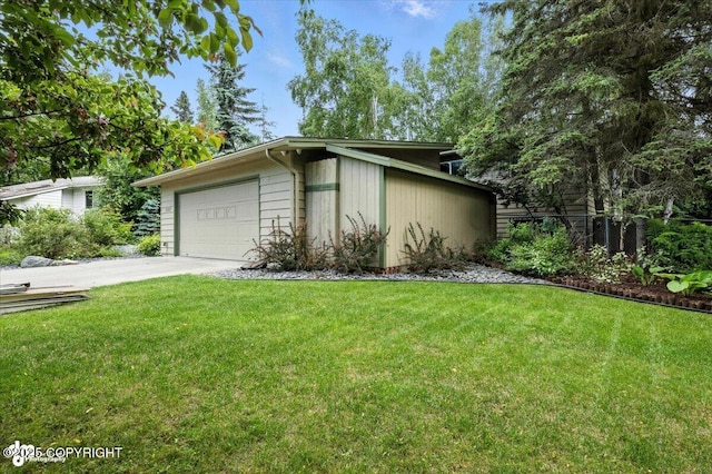3337 Madison Way, Anchorage, AK 99508 - view of property exterior featuring a yard and concrete driveway