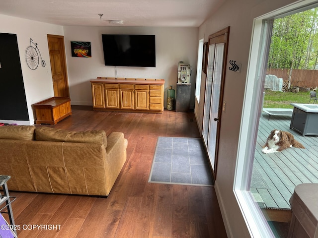 21675 Sheltering Spruce Loop, Chugiak, AK 99567 - living area featuring wood finished floors
