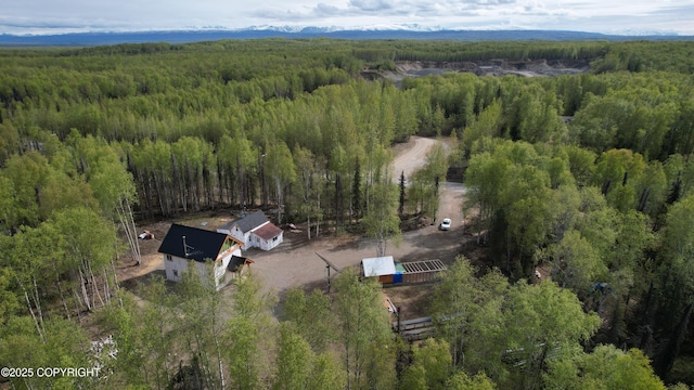26155 W Long Lake Rd, Willow, AK 99688 - aerial view of property and surrounding area featuring a forest