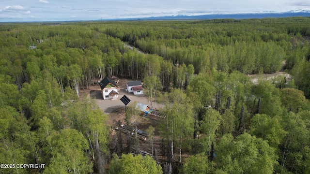 26155 W Long Lake Rd, Willow, AK 99688 - aerial view of property and surrounding area featuring a forest
