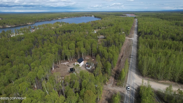 26155 W Long Lake Rd, Willow, AK 99688 - view of property location with a heavily wooded area and a nearby body of water