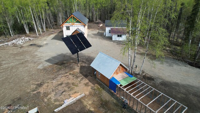 26155 W Long Lake Rd, Willow, AK 99688 - aerial view of property and surrounding area with a heavily wooded area