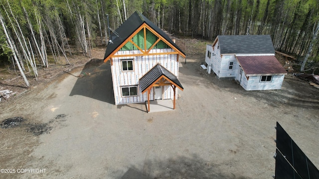 26155 W Long Lake Rd, Willow, AK 99688 - aerial view of property and surrounding area with a forest