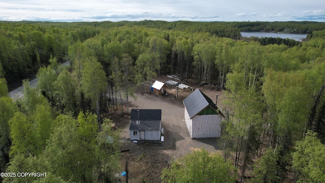 26155 W Long Lake Rd, Willow, AK 99688 - view from above of property with a forest and a nearby body of water