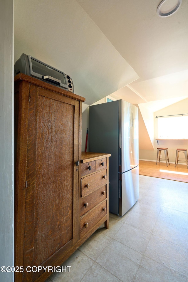 3625 W Hill Rd, Homer, AK 99603 - kitchen featuring freestanding refrigerator