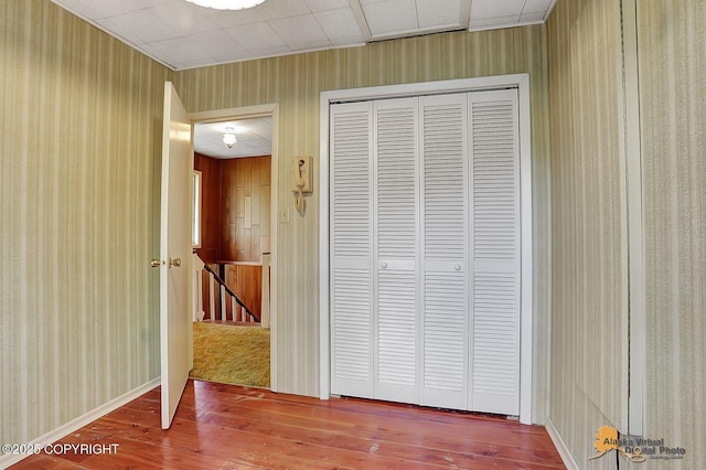 20811 Eagle River Rd, Eagle River, AK 99577 - detailed view of wallpapered walls and wood finished floors