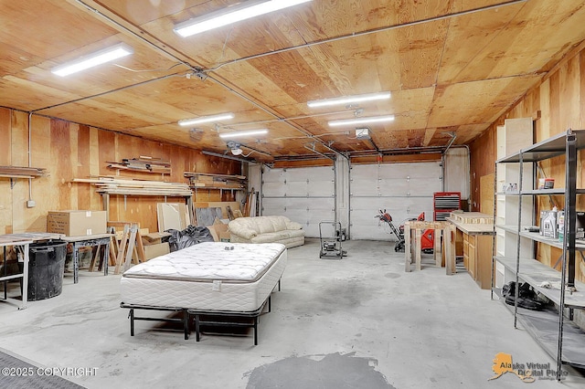 20811 Eagle River Rd, Eagle River, AK 99577 - garage with wood walls
