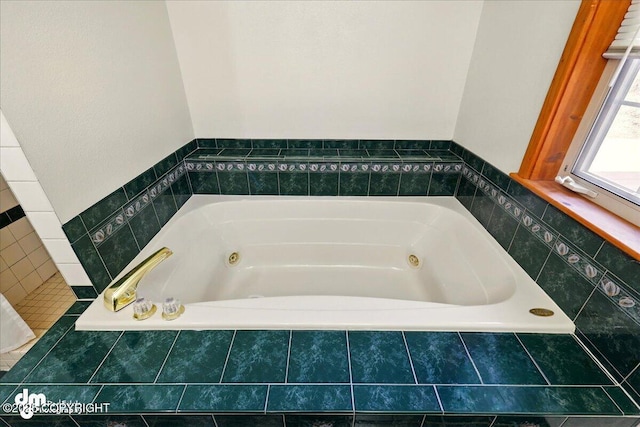 36115 Mackey Lake Rd, Soldotna, AK 99669 - full bathroom with a tub with jets and tile patterned flooring