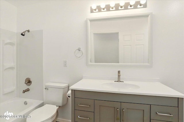 961 E Dellwood St, Wasilla, AK 99654 - bathroom with vanity, toilet, and shower / tub combination