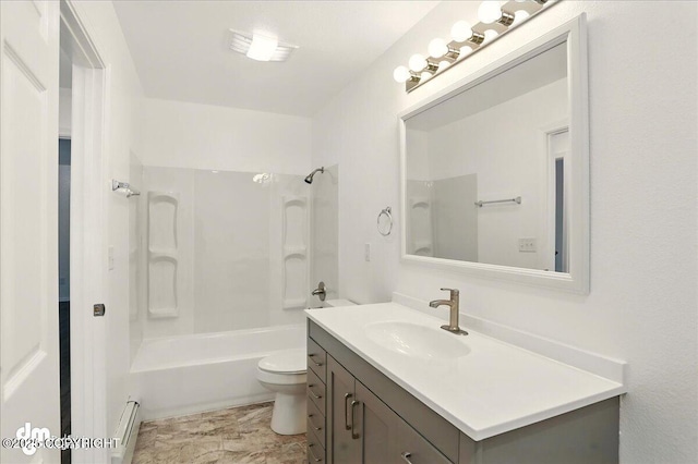 961 E Dellwood St, Wasilla, AK 99654 - bathroom with toilet, vanity, and shower / washtub combination