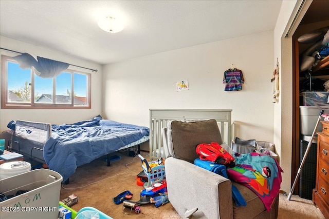 view of carpeted bedroom