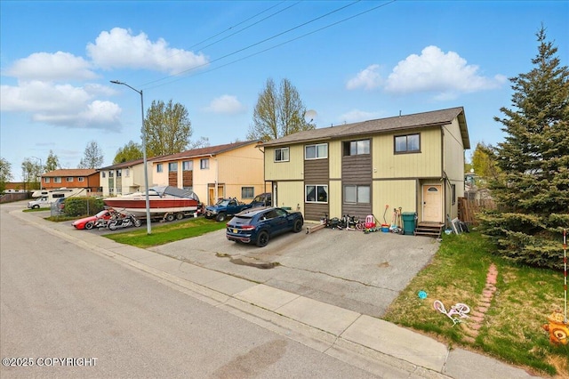 view of front of house with a residential view