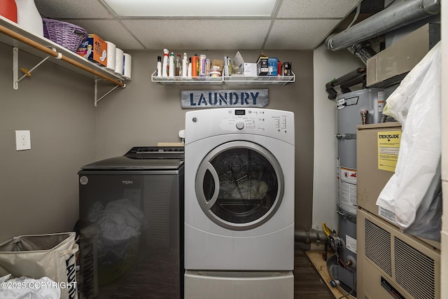 1061 E Agate Ln, Wasilla, AK 99654 - laundry room with separate washer and dryer and wood finished floors