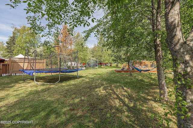 1061 E Agate Ln, Wasilla, AK 99654 - view of yard featuring a trampoline and a playground