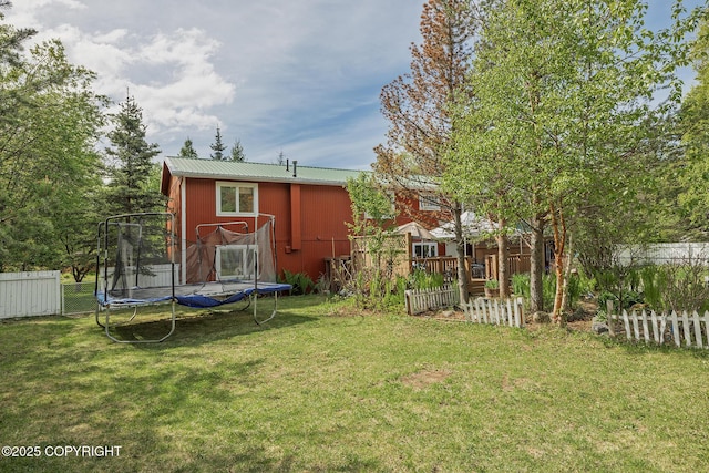1061 E Agate Ln, Wasilla, AK 99654 - view of yard featuring a trampoline