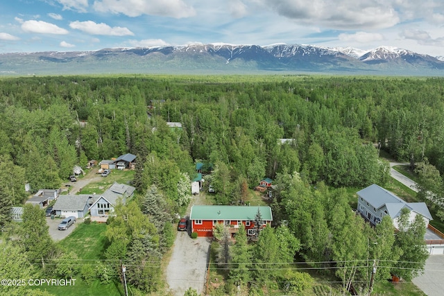 1061 E Agate Ln, Wasilla, AK 99654 - bird's eye view of a forest and a mountain backdrop