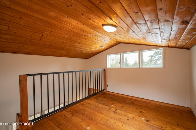 55851 Glenn Rd, Homer, AK 99603 - additional living space featuring lofted ceiling, wooden ceiling, and hardwood / wood-style flooring