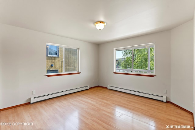437 E 14th Ave, Anchorage, AK 99501 - spare room featuring baseboard heating and light wood-style flooring