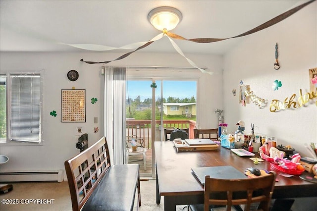 4109 Garfield St, Anchorage, AK 99503 - dining room with a baseboard heating unit