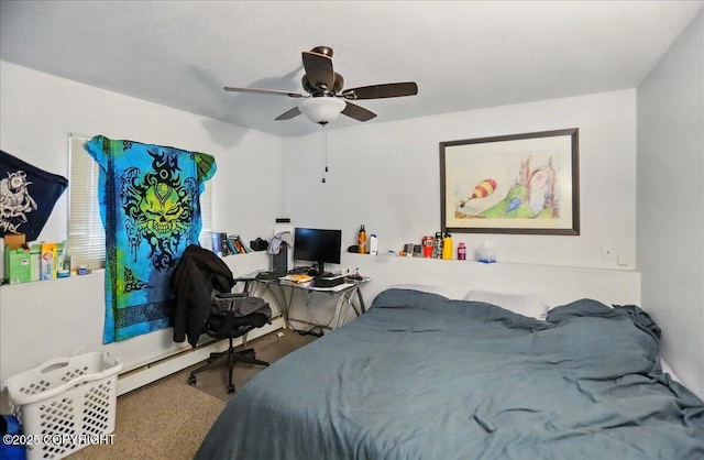 4109 Garfield St, Anchorage, AK 99503 - carpeted bedroom with a ceiling fan
