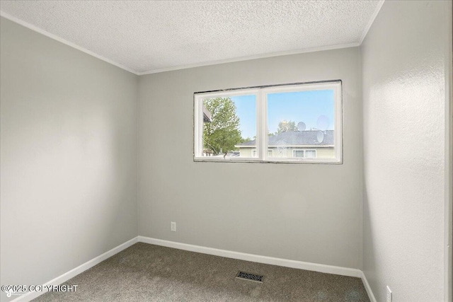 3624 E 16th Ave, Anchorage, AK 99508 - spare room featuring dark carpet, a textured ceiling, and baseboards