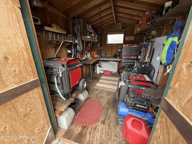 view of storage area
