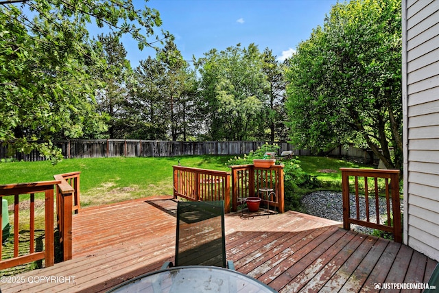 10321 Compass Cir, Anchorage, AK 99515 - wooden terrace with view of scattered trees