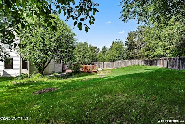 10321 Compass Cir, Anchorage, AK 99515 - view of yard featuring a wooden deck