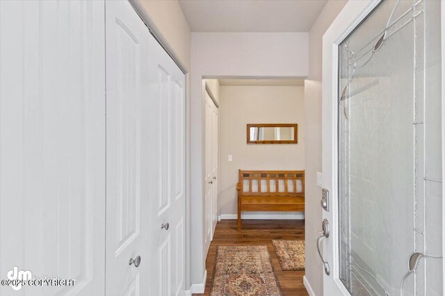 53578 Bell Ave, Nikiski/North Kenai, AK 99611 - hall with wood finished floors and baseboards