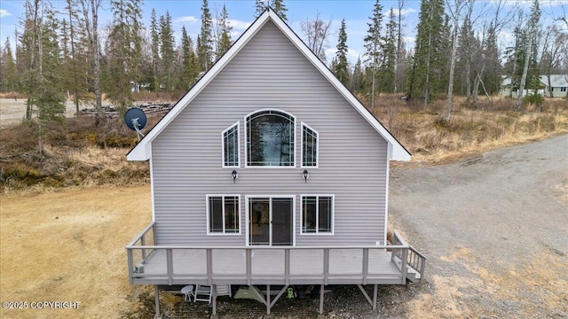 53578 Bell Ave, Nikiski/North Kenai, AK 99611 - rear view of property with a wooden deck