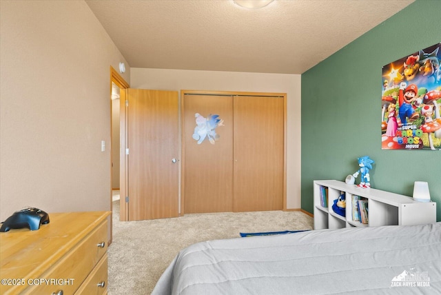 241 N Pasture Pl, Palmer, AK 99645 - carpeted bedroom with a closet and a textured ceiling