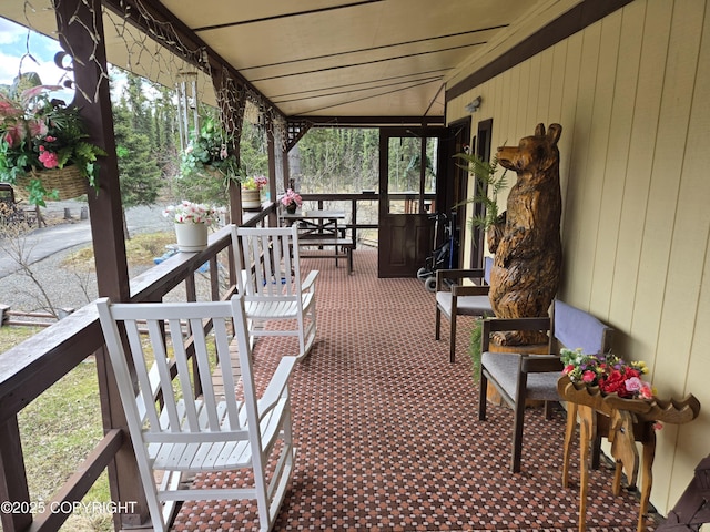 35515 King Salmon Ave, Soldotna, AK 99669 - wooden terrace featuring a porch
