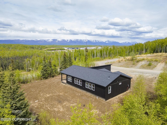 1866 S Rolling Hills St, Wasilla, AK 99623 - view from above of property featuring a mountain backdrop and a forest