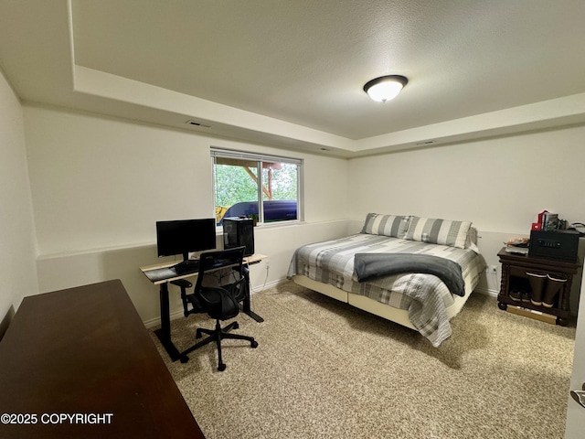 10885 Splendor Loop, Eagle River, AK 99577 - carpeted bedroom with a raised ceiling and an office area
