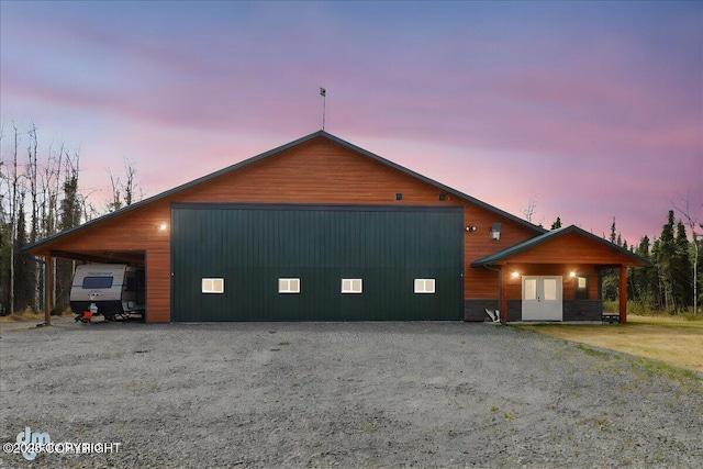 37638 Dutch Landing Loop, Sterling, AK 99672 - view of front of property featuring a detached garage and french doors