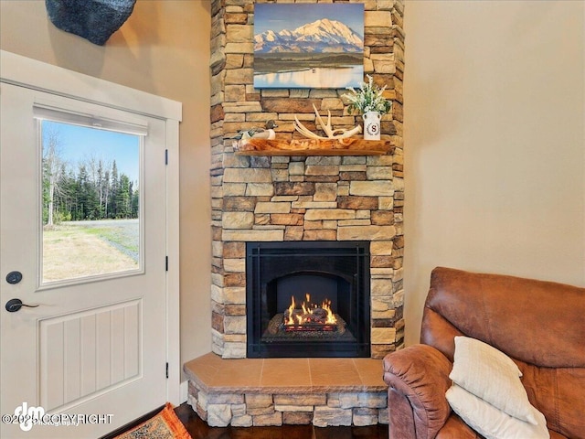 37638 Dutch Landing Loop, Sterling, AK 99672 - detailed view of a fireplace and wood finished floors
