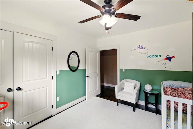37638 Dutch Landing Loop, Sterling, AK 99672 - carpeted bedroom featuring baseboards and ceiling fan