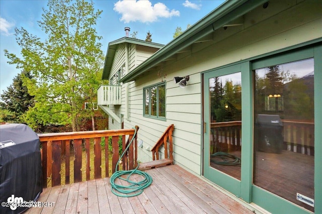 19254 Adak Cir, Eagle River, AK 99577 - wooden terrace featuring area for grilling