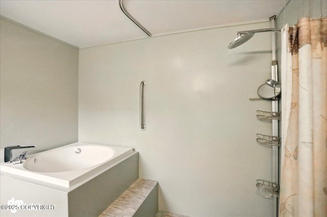 19254 Adak Cir, Eagle River, AK 99577 - bathroom featuring a bath and a shower