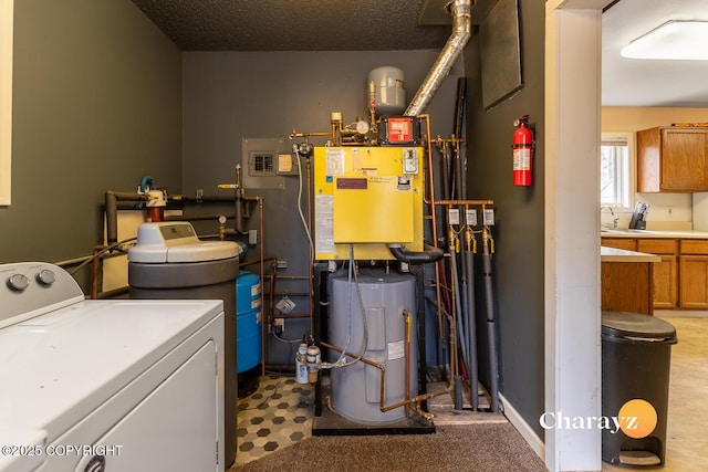 1147 Choctaw Rd, North Pole, AK 99705 - utilities featuring washer / clothes dryer, a sink, and water heater